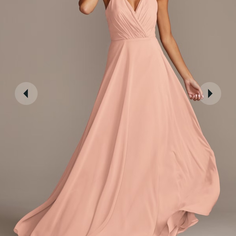 David’s Bridal spaghetti strap full skirt. Wore once no alterations.
